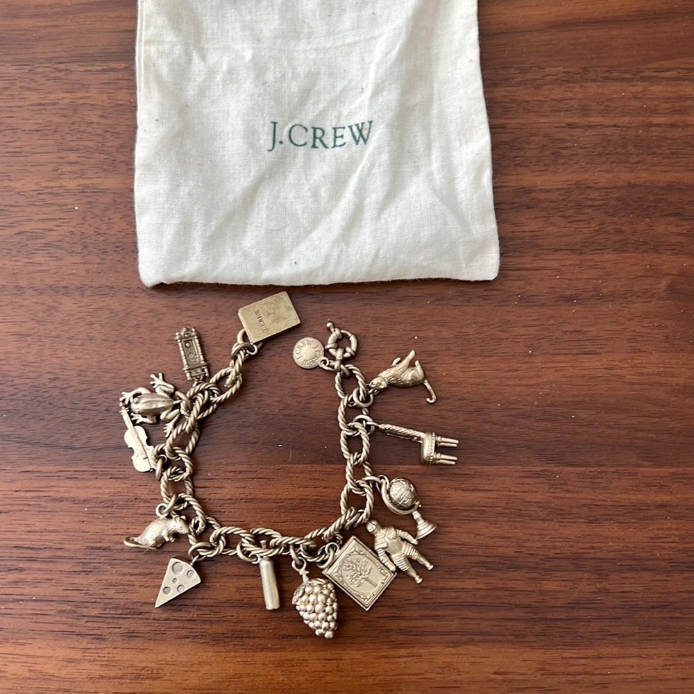 J.Crew gold tone charm bracelet